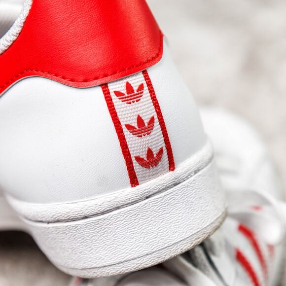 Adidas Superstar White Better Scarlet Red Sneakers Mens 8.5 Womens 10 IG9367 - Picture 13 of 16